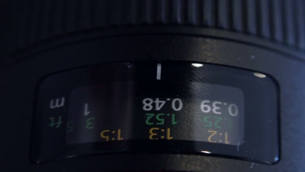 Vista de close-up do processo de fotografia . — Vídeo de Stock