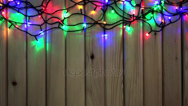 Luces de Navidad coloridas led — Vídeo de stock
