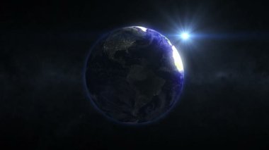 Animasyon Dünya gezegeninin 4k ilmekledi 