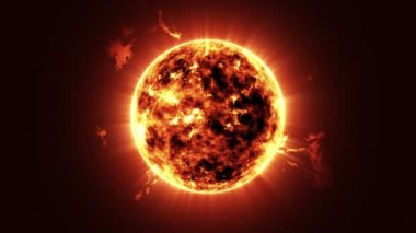 Uzaydaki büyük güneş yıldızı. 