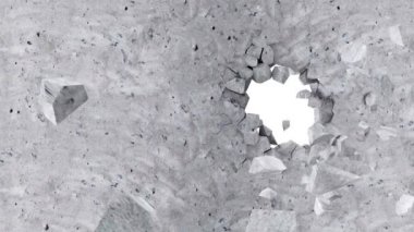 Eski kırık beton duvar 