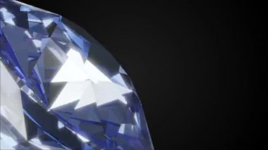 Parlak ışınları ile mavi elmas dönme. 