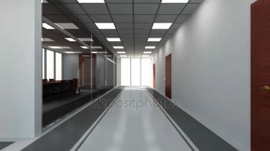 Modern boş ofis Animasyon 3d iç.