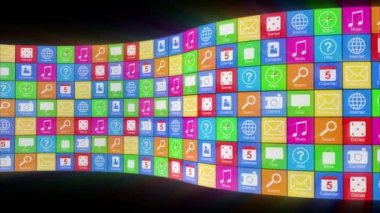 parlak ışınları ile soyut apps arka plan. 