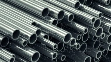 Yığını Çelik Metal borular. 