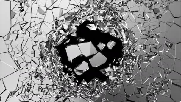 分离出的碎的玻璃 — 图库视频影像