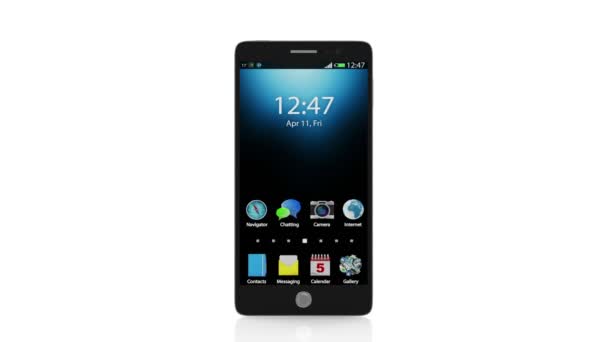 Modernes Touchscreen-Smartphone. — Stockvideo