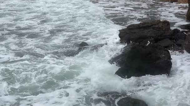 Ondas do mar tempestuosas — Vídeo de Stock