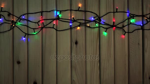 Kolorowe Boże Narodzenie światła LED — Wideo stockowe