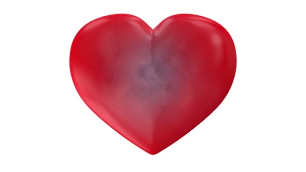 Coeur congelé brisé en morceaux . 