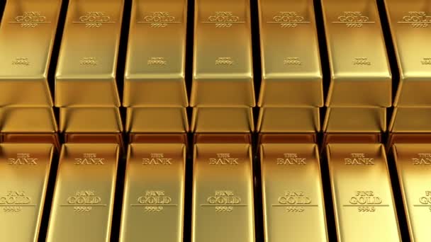 Business, Financial, Bank Gold Reserves Concept — Stock Video