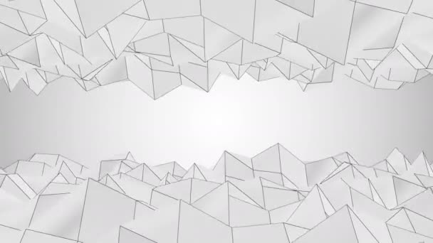 Abstracte witte fractale geometrische — Stockvideo