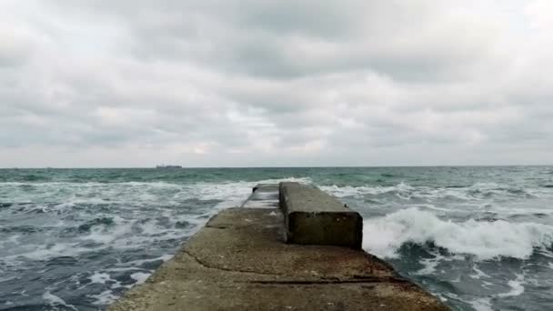 波涛汹涌的海面波浪 — 图库视频影像