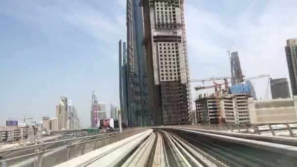 Time Lapse del sistema de metro de Dubai Rail — Vídeos de Stock