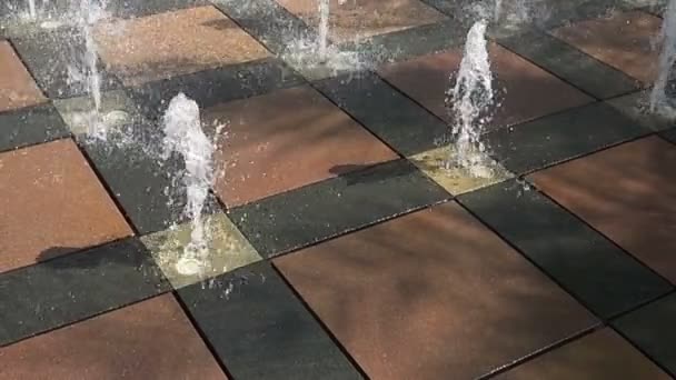 Fuente de agua cámara lenta — Vídeos de Stock