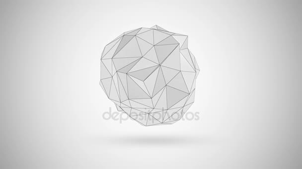Abstracto blanco fractal geométrico — Vídeo de stock