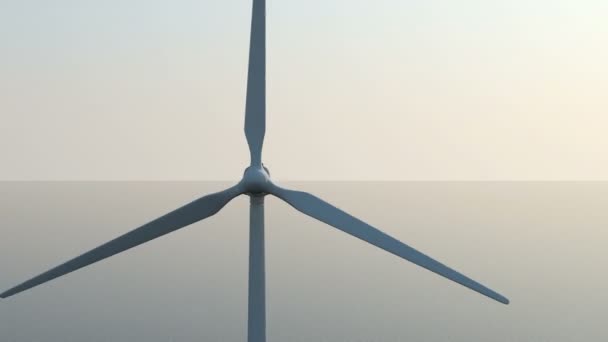 Moderní větrné turbíny v moři. — Stock video