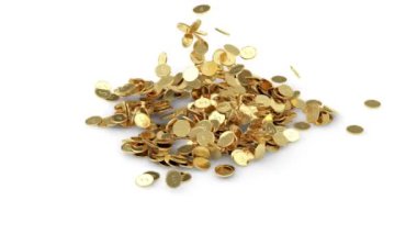 Animasyon düşen altın sikke 