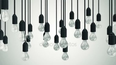 Ampulleri bir degrade arka plan üzerinde asılı.