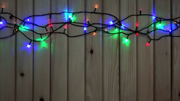 LED bunte Weihnachtsbeleuchtung — Stockvideo