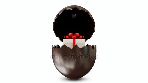Animación de Chocolate Huevo de Pascua — Vídeo de stock
