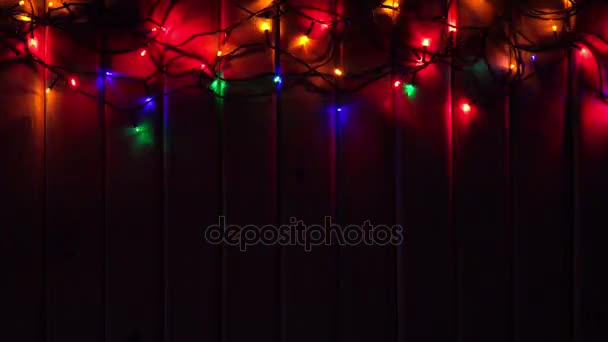 Πολύχρωμα Χριστούγεννα φώτα LED — Αρχείο Βίντεο