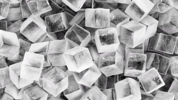 Heap de cubos de gelo fundo abstrato — Vídeo de Stock
