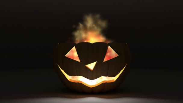 Halloween jack o lámpás tök — Stock videók