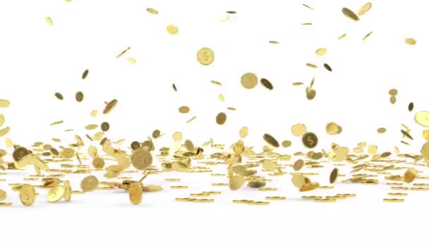 Deszcz z złote monety — Wideo stockowe