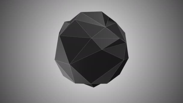 Abstract Black Fractal Geometric — Stock Video