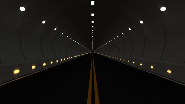 Tunel drogowy autostrady. — Wideo stockowe