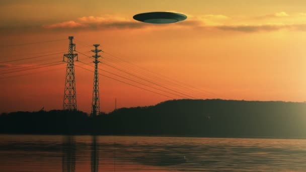 UFO statek kosmiczny — Wideo stockowe