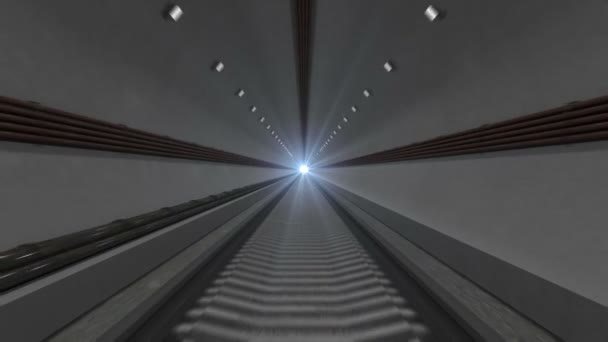 Animatie van het ondergrondse Tunnel — Stockvideo