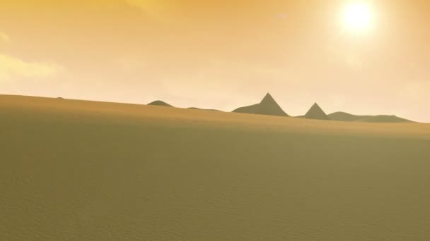 Starověké pyramidy v poušti — Stock video