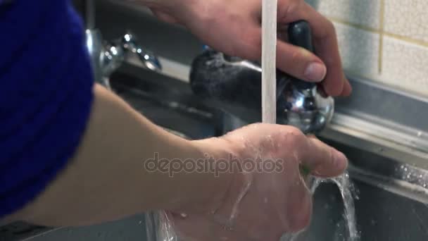 Woman Prepare for Washing a Dish. — Stock Video