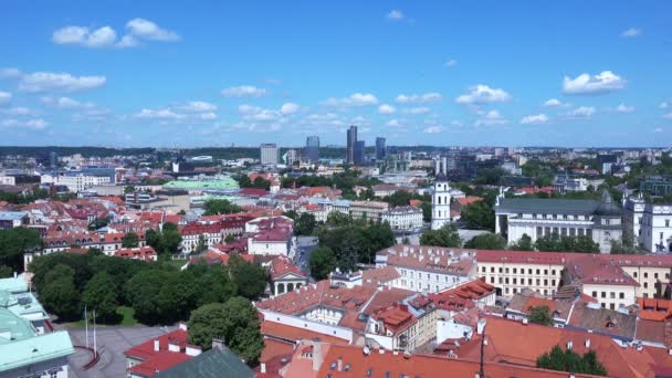 Vilnius City no dia ensolarado . — Vídeo de Stock