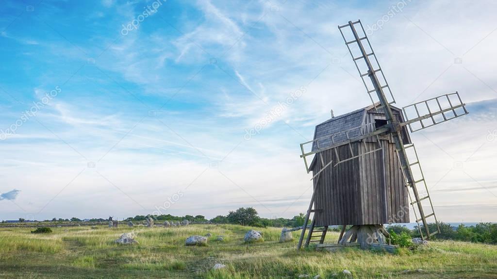 Old Swedish windmill