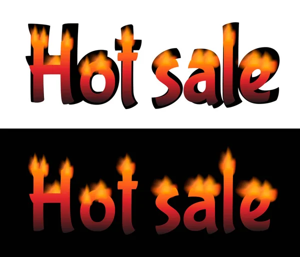 Sale Design with Fire. — Stock Vector