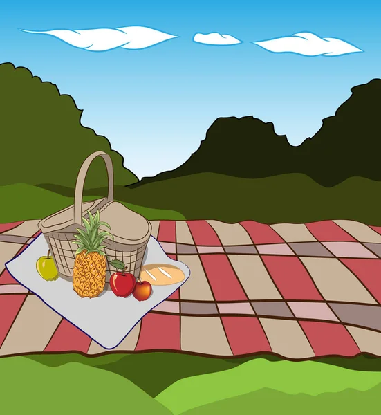 Bahar peyzaj vektör çizim