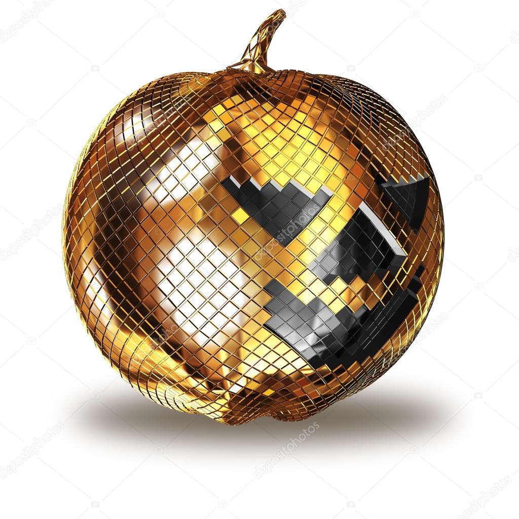 3d illustration Halloween disco ball isolated