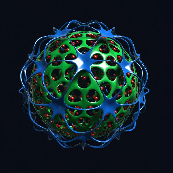 Metalic futuristic sphere color — Stock Photo, Image