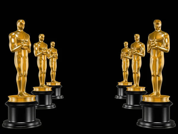 Satır bir heykel Oscar ve halı