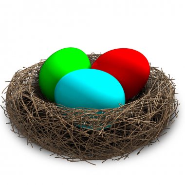 illüstrasyon renkli Paskalya yortusu yumurta.