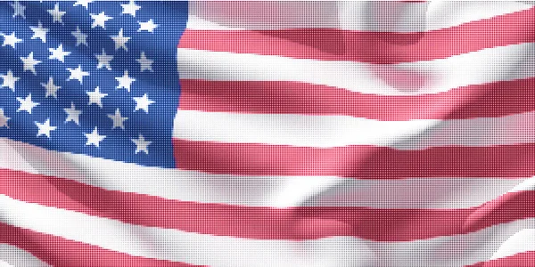 하프톤 스타일에서 미국 국기입니다. 벡터 추상적인 배경. — 스톡 벡터