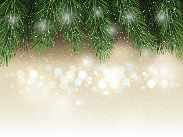 Рождественский фон на белом фоне елки . — стоковый вектор