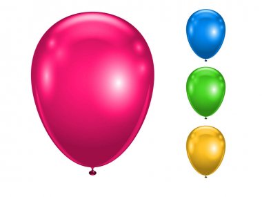 Gerçekçi balon izole. Tatil vektör çizim.