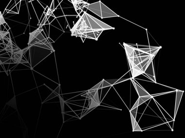 Geometrik arka plan iletişim. Büyük veri. 