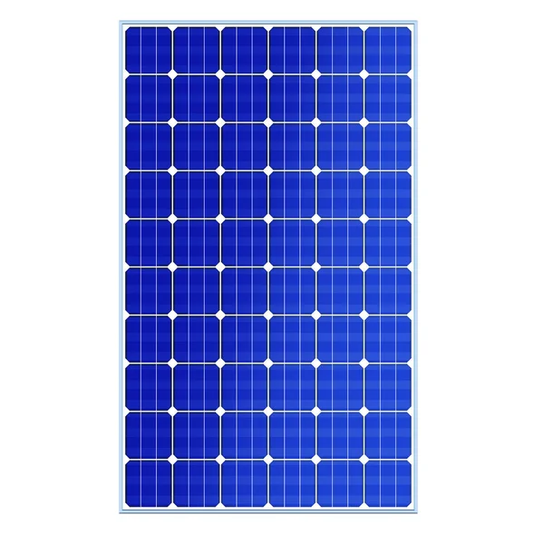 Panel solar aislado en blanco. — Vector de stock