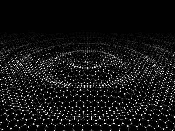 Абстрактный фон из шестиугольника на черном. Вектор для tec
