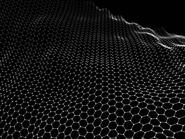 Altıgen tel kafes yüzey arka plandan soyut. Teknoloji g